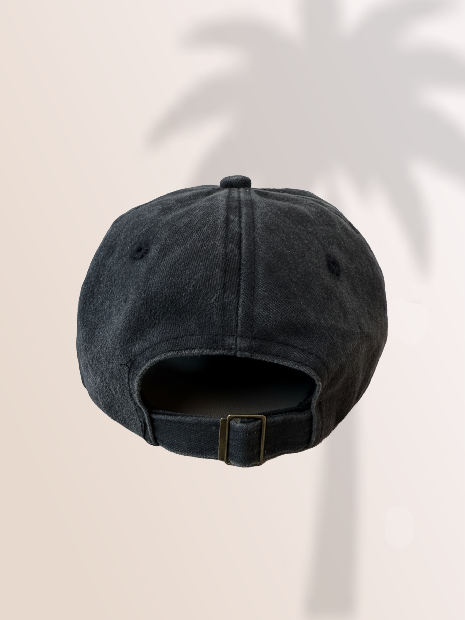 Distressed cotton baseball cap in slate gray with "Galifornia" embroidered across the front and an adjustable back.